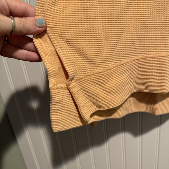 Athleta Peach Coaster Luxe Waffle Sweatshirt Size Large - Picture 2 of 6
